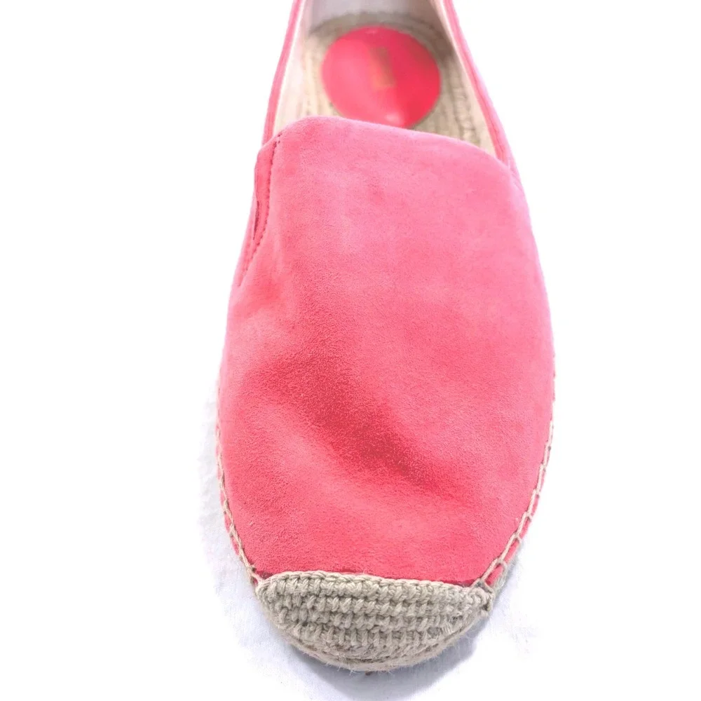 Michael Kors Pink Suede Leather Espadrille Flats Slip On Shoes V019B Womens 10M